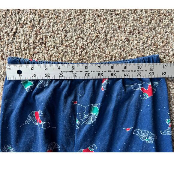 Christmas Pajamas, Boy/Girl, Size 7/8, Blue, Polar Bear/Snowman, Two Piece - Picture 12 of 12